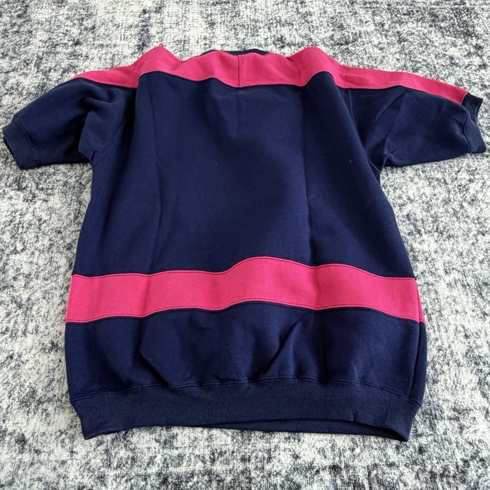 VTG Women's Pro Spirit Sweatsuit Sweater Half Sleeve Shorts Blue Pink Set Size M - Picture 6 of 13